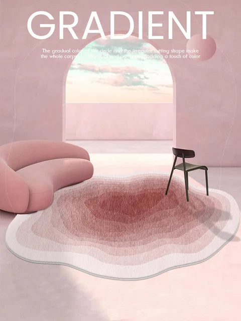 Modern Minimalist Pindrop Waves Non-Slip Carpet