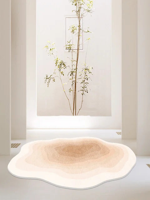 Modern Minimalist Pindrop Waves Non-Slip Carpet