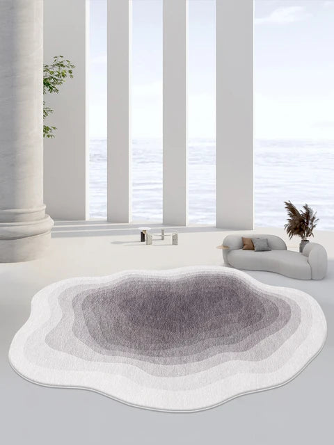 Modern Minimalist Pindrop Waves Non-Slip Carpet