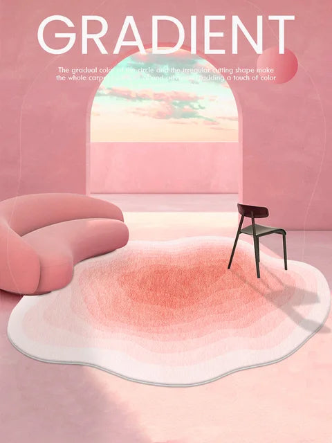 Modern Minimalist Pindrop Waves Non-Slip Carpet