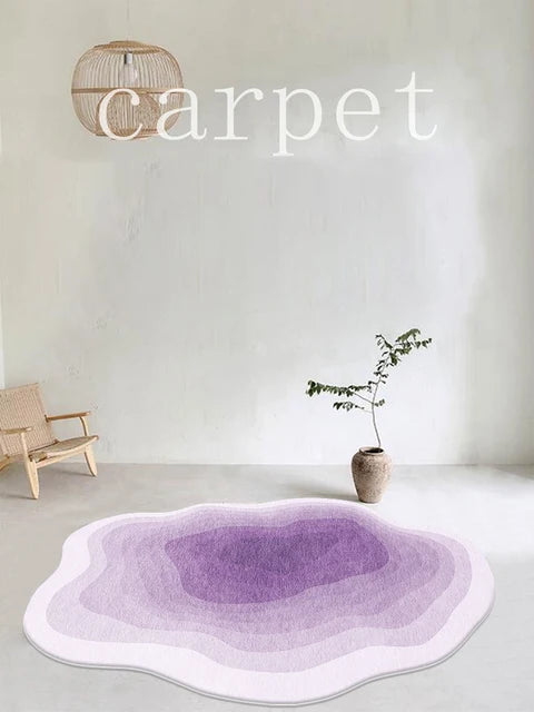 Modern Minimalist Pindrop Waves Non-Slip Carpet