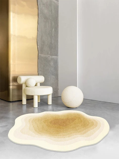 Modern Minimalist Pindrop Waves Non-Slip Carpet