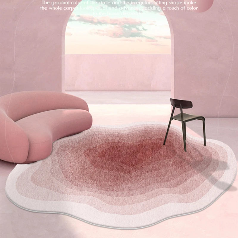 Modern Minimalist Pindrop Waves Non-Slip Carpet