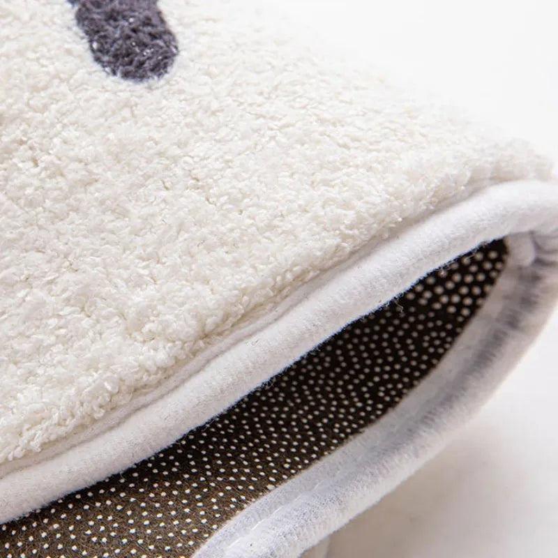 Modern Minimalist Pindrop Waves Non-Slip Carpet