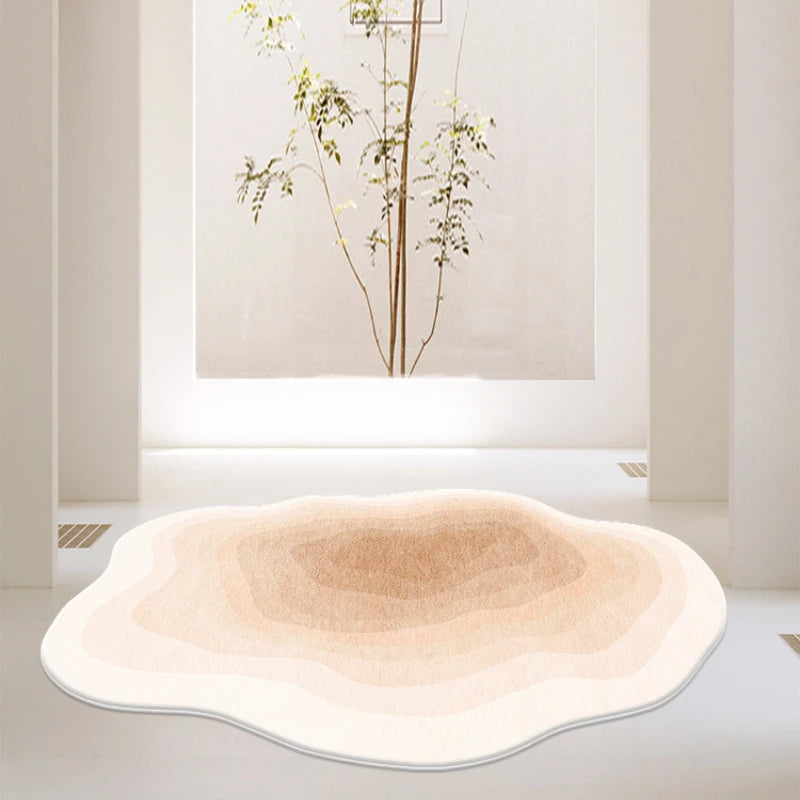 Modern Minimalist Pindrop Waves Non-Slip Carpet