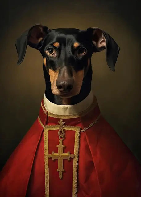 Pet Portrait Dog King Regal Royal Animals Canvas Painting