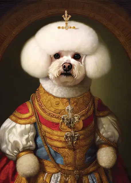 Pet Portrait Dog King Regal Royal Animals Canvas Painting