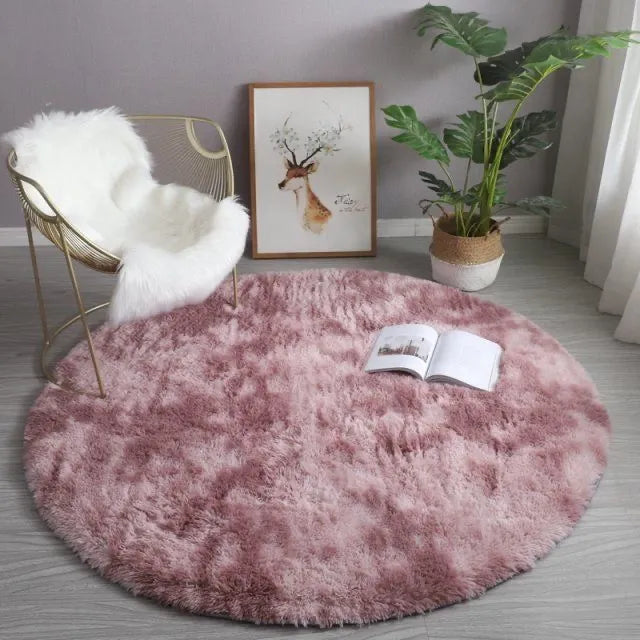 Plush Soft Round Pet Rug