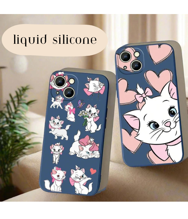 The Aristocats Marie Phone Case For Apple iPhone 14 13 12 mini 11 Pro 8 7 Plus XR XS X Max Liquid Rope Funda Cover