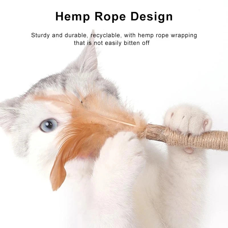 Cat Toys Silvervine Chew Stick for Cleaning Teeth with Silvervine, Hemp, and Lafite Grass