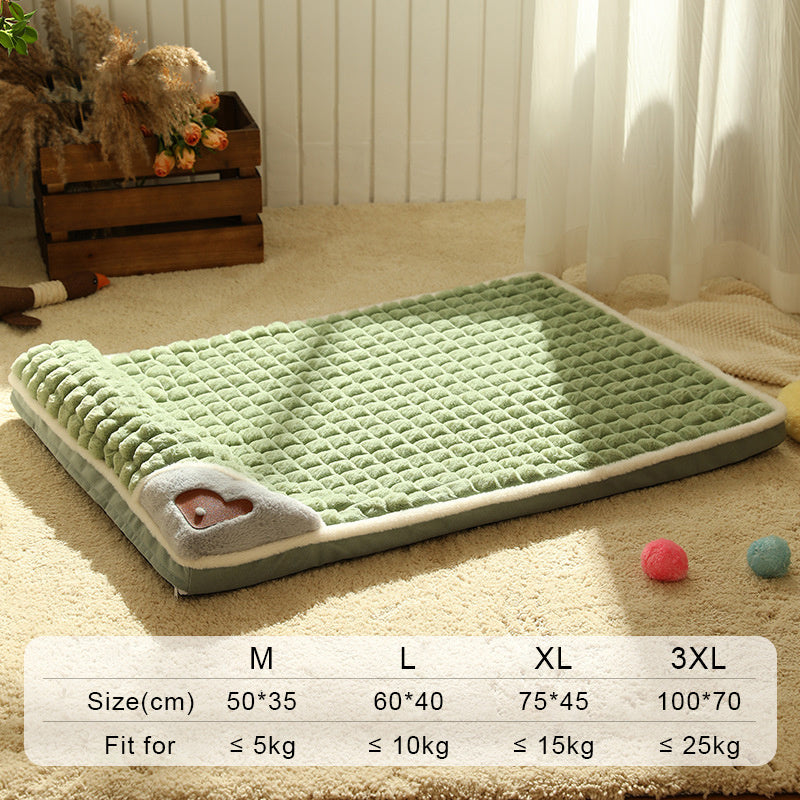 Plush Sleeping Mattress Calming Bed with Removable Cover