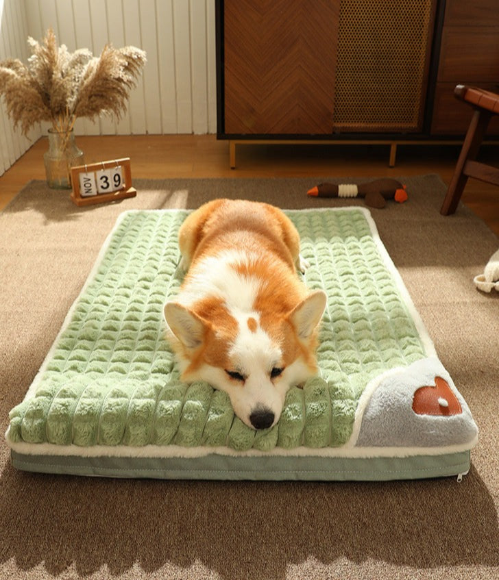 Plush Sleeping Mattress Calming Bed with Removable Cover