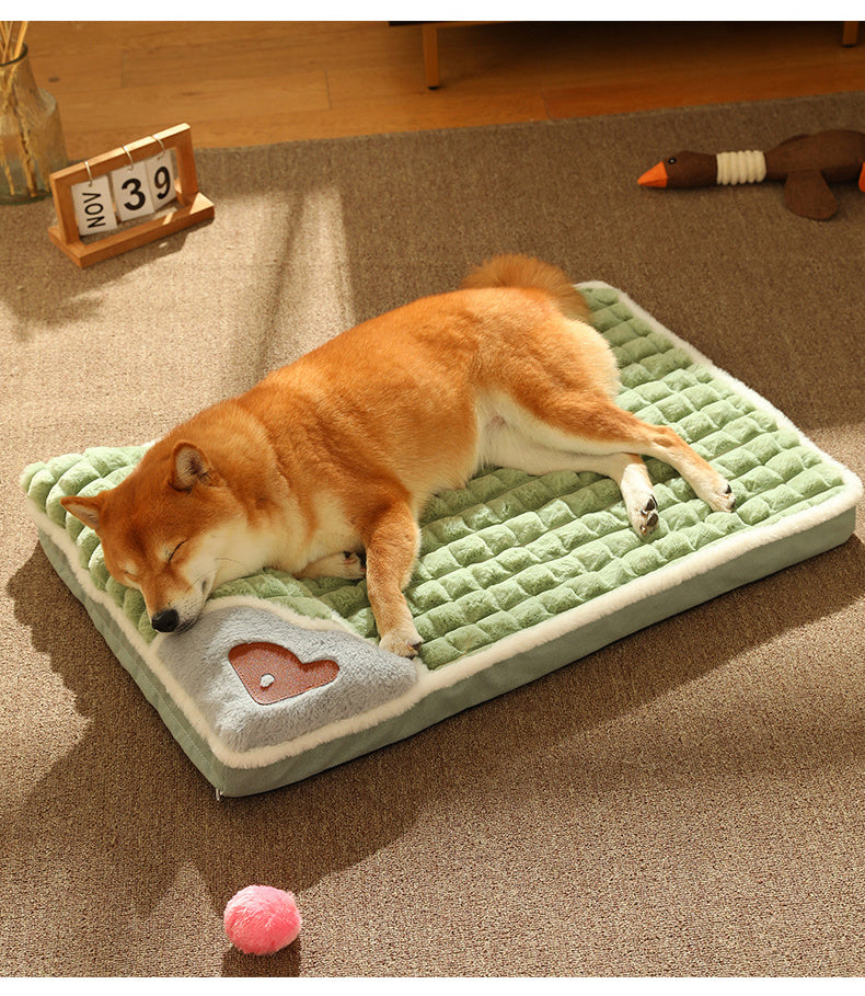 Plush Sleeping Mattress Calming Bed with Removable Cover