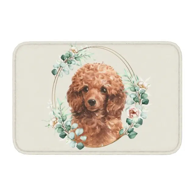 Starry Night Poodle Anti-Slip Doormat