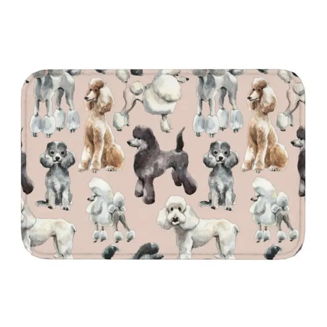 Starry Night Poodle Anti-Slip Doormat