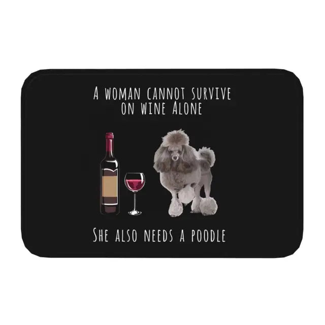 Starry Night Poodle Anti-Slip Doormat
