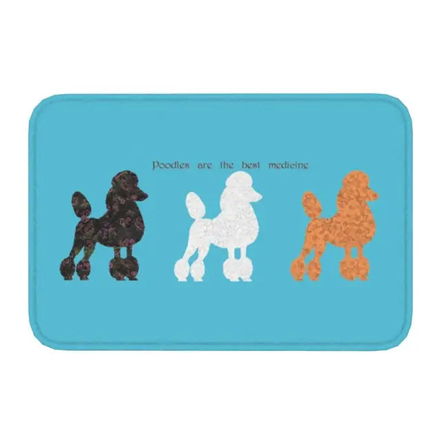 Starry Night Poodle Anti-Slip Doormat