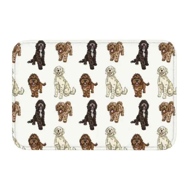 Starry Night Poodle Anti-Slip Doormat