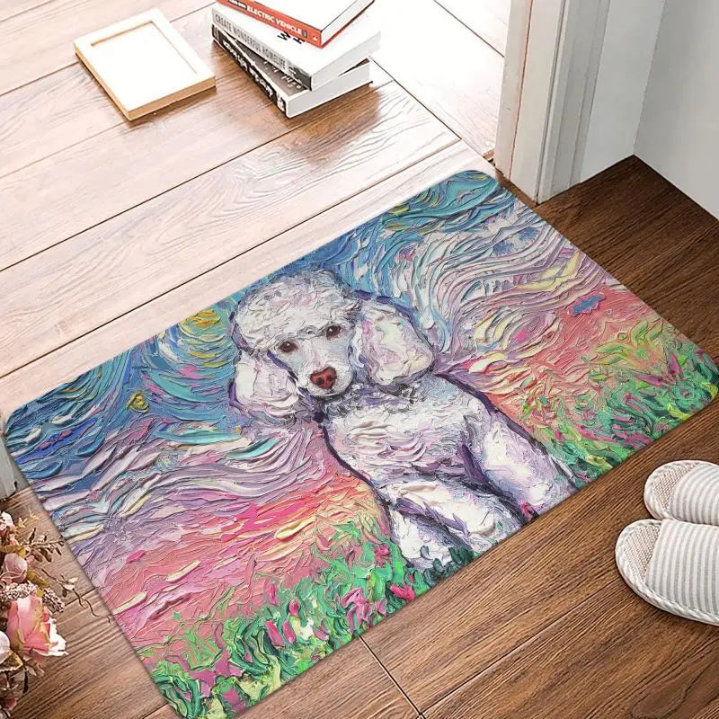 Starry Night Poodle Anti-Slip Doormat