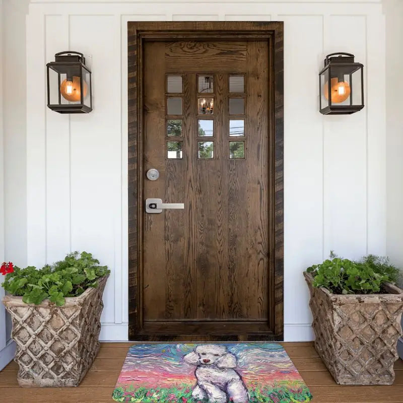 Starry Night Poodle Anti-Slip Doormat