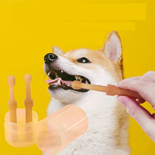 Teeth Whitening Silicone Soft Toothbrush for Cats & Dogs Oral Care