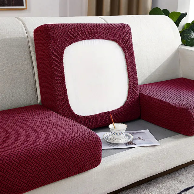 Jacquard Thick Sofa Seat Cushion Cover Furniture Cat Scratch Protector
