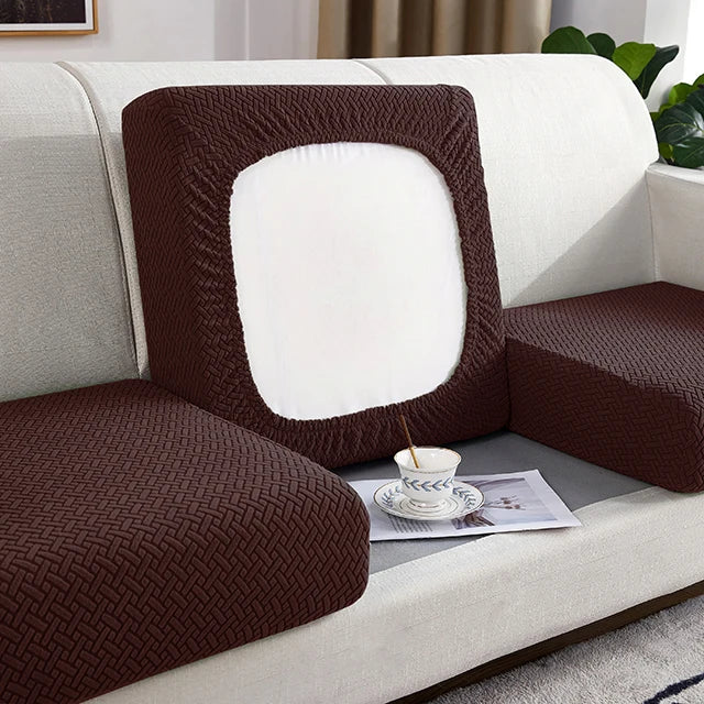 Jacquard Thick Sofa Seat Cushion Cover Furniture Cat Scratch Protector