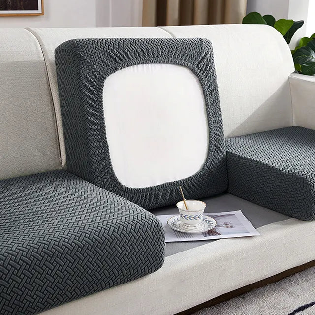 Jacquard Thick Sofa Seat Cushion Cover Furniture Cat Scratch Protector