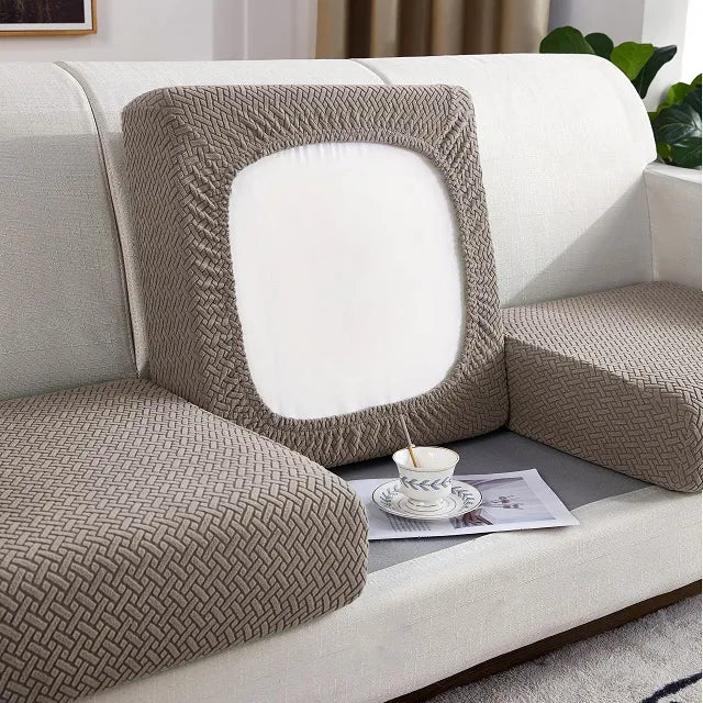 Jacquard Thick Sofa Seat Cushion Cover Furniture Cat Scratch Protector
