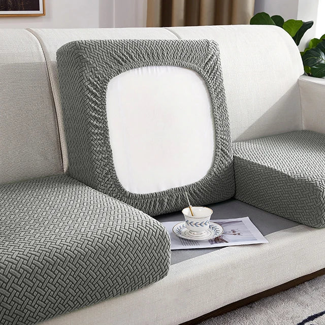 Jacquard Thick Sofa Seat Cushion Cover Furniture Cat Scratch Protector