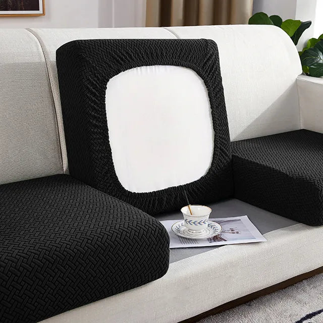 Jacquard Thick Sofa Seat Cushion Cover Furniture Cat Scratch Protector