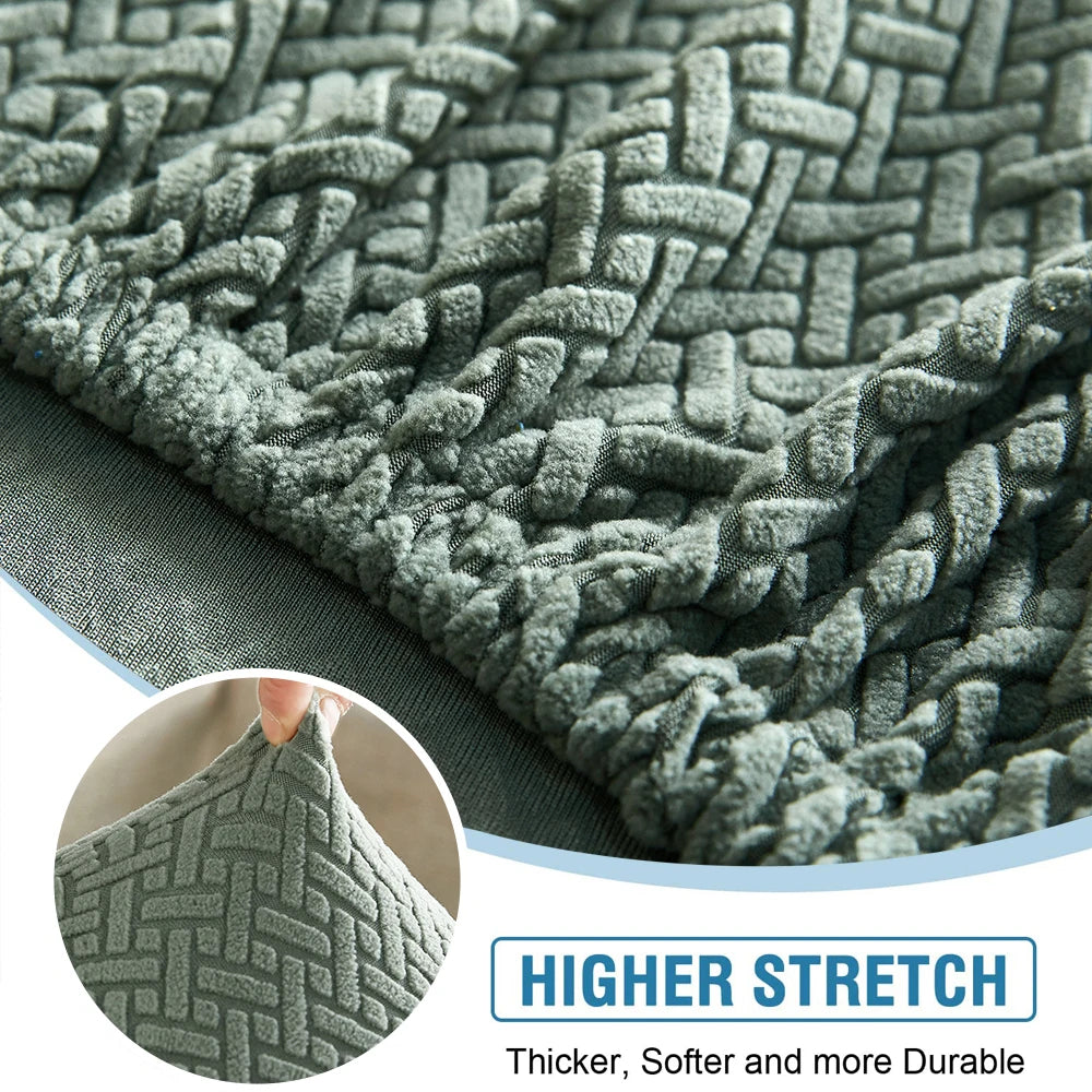Jacquard Thick Sofa Seat Cushion Cover Furniture Cat Scratch Protector