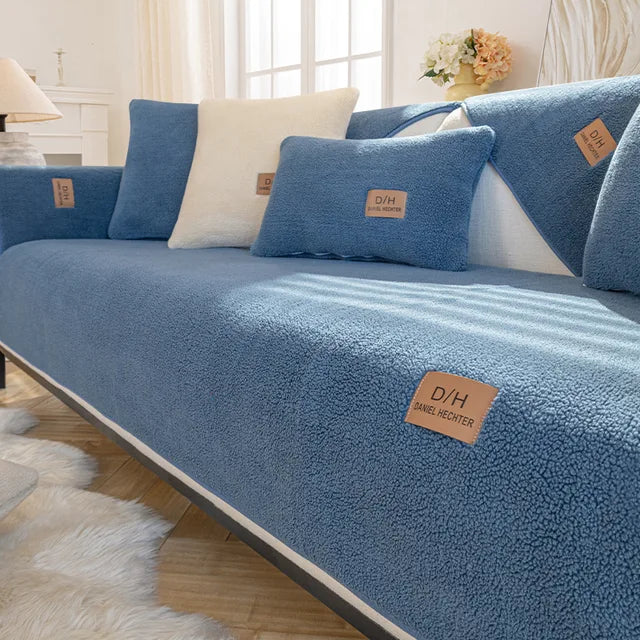 Thickened Wool Velvet Winter Sofa Cover