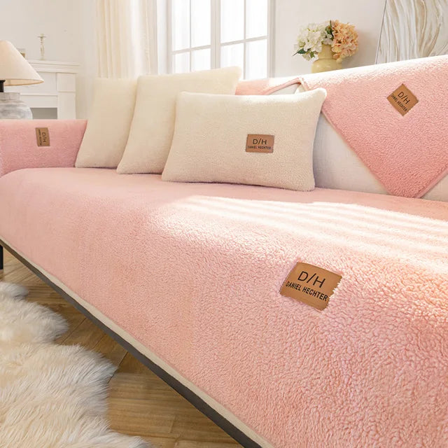 Thickened Wool Velvet Winter Sofa Cover