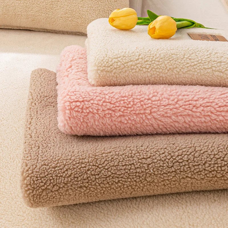 Thickened Wool Velvet Winter Sofa Cover
