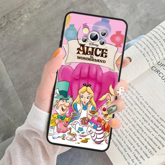 Alice Disney Cheshire Cat Soft Phone Case for Poco F3, F3 GT, F4, F4 GT, F5 Pro 5G, X3, X3 GT, X3 NFC, and X3 Pro.