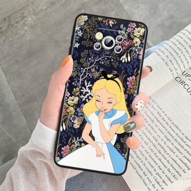 Alice Disney Cheshire Cat Soft Phone Case for Poco F3, F3 GT, F4, F4 GT, F5 Pro 5G, X3, X3 GT, X3 NFC, and X3 Pro.