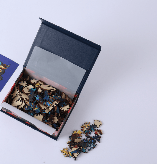 Alien Wooden Irregular 3-D Fox Cat Animal Puzzle