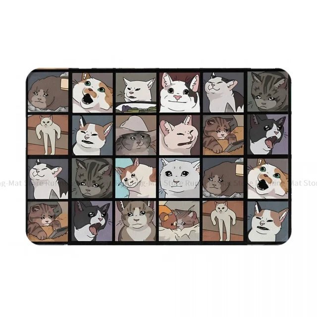 Anti-Slip Sad Cat Mat