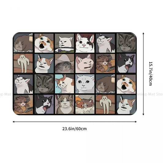 Anti-Slip Sad Cat Mat