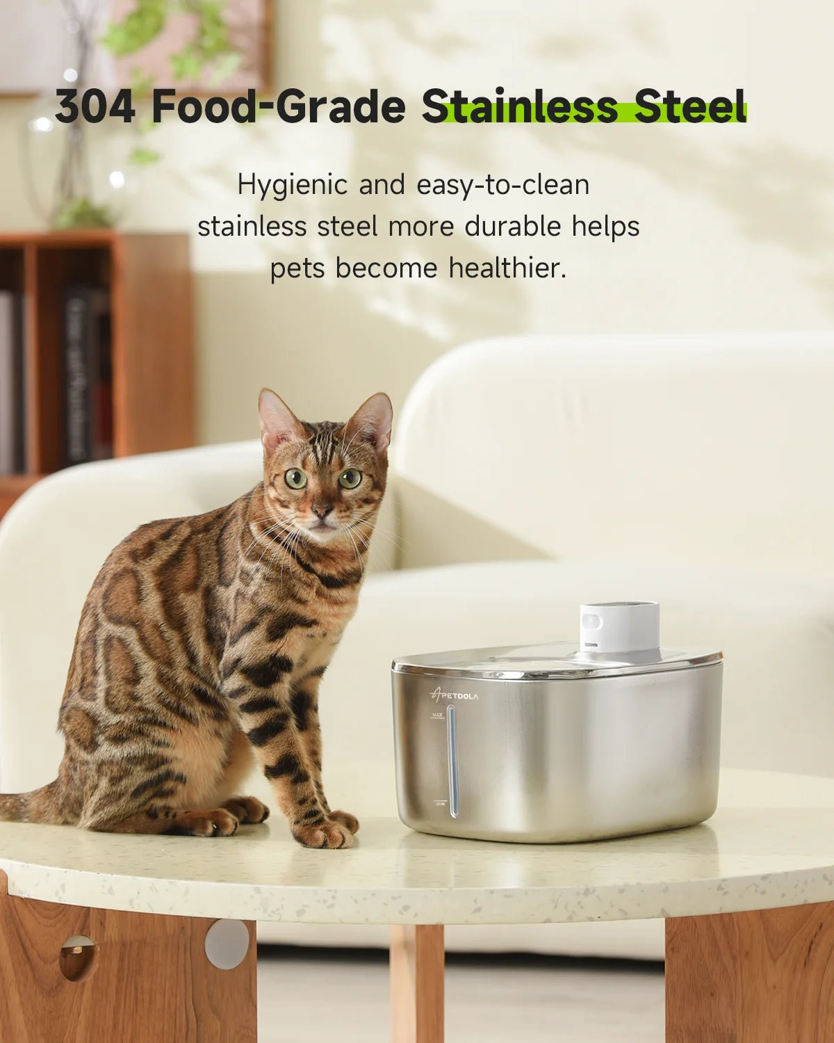 APETDOLA Wireless Auto Sensor Cat Drinking Fountain (4L)