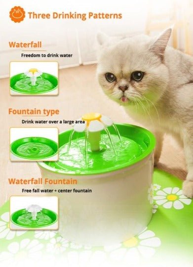 Automatic Flower Style Pet Drinking Fountain with Filter