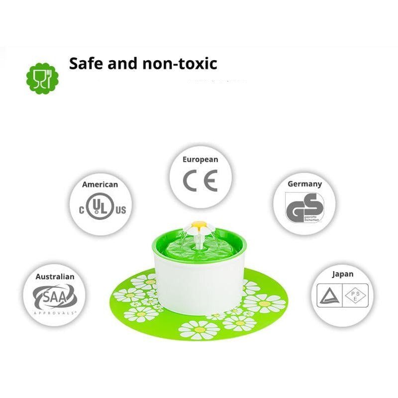 Automatic Flower Style Pet Drinking Fountain with Filter