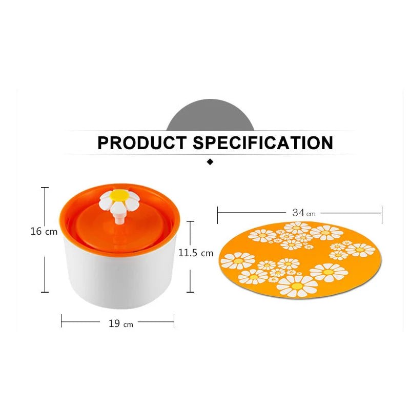 Automatic Flower Style Pet Drinking Fountain with Filter