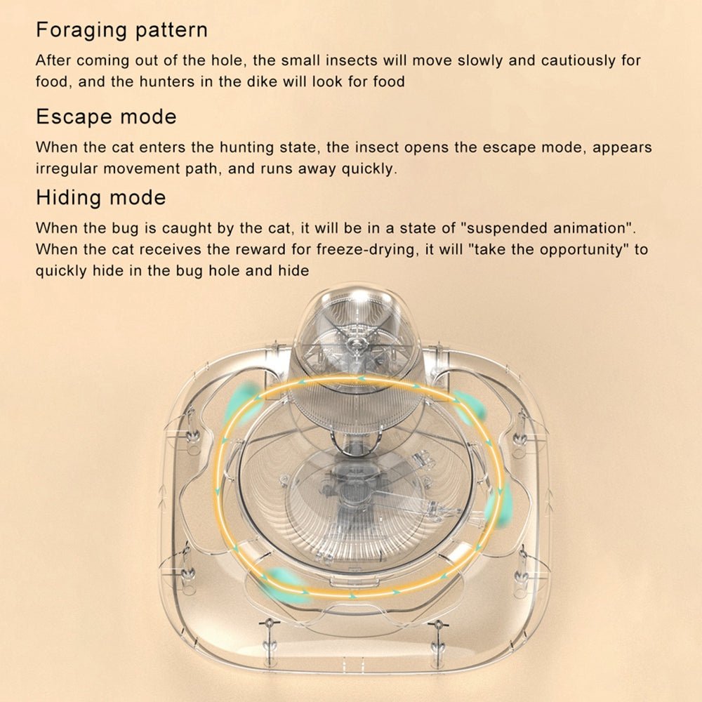 Automatic Pet Feeder Electric Flutter Rotating Kitten Toy