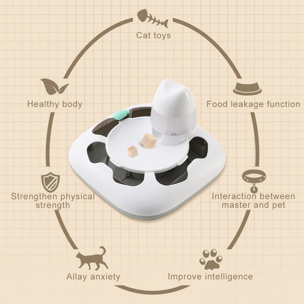 Automatic Pet Feeder Electric Flutter Rotating Kitten Toy