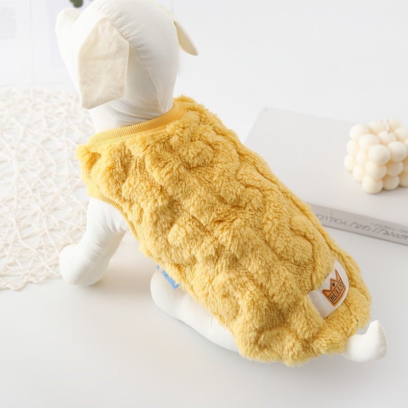 Autumn and Winter Warm Cotton Teddy Jacket Vest for Cat and Dog