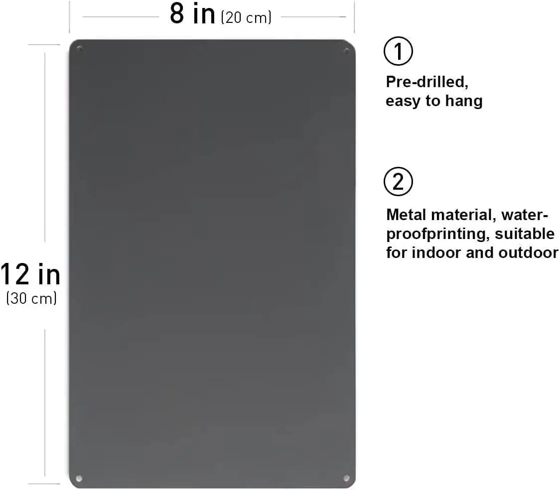 Baking Because Murder is Wrong Metal Vintage Cat Sign