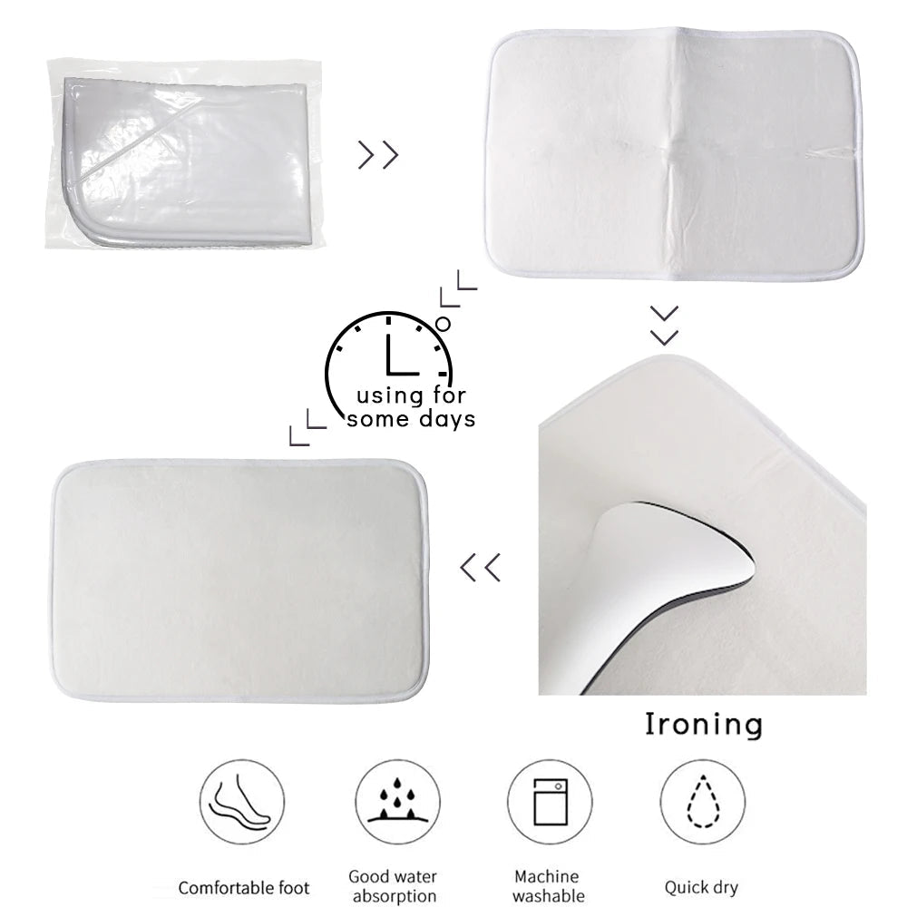 Black and White Animated Cats with Differing Expressions Kitchen Mat