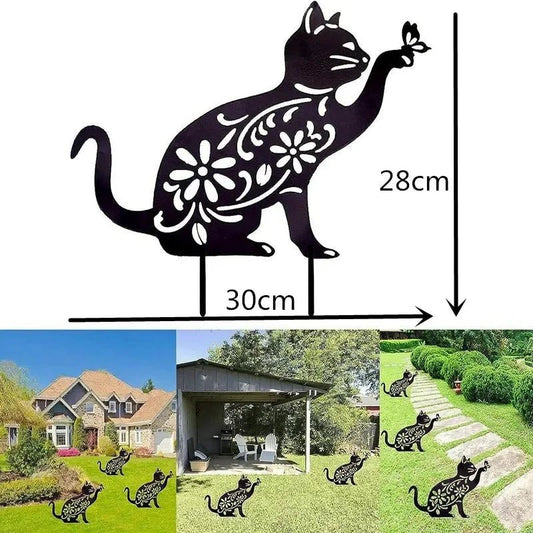 Black Cat Garden Stake